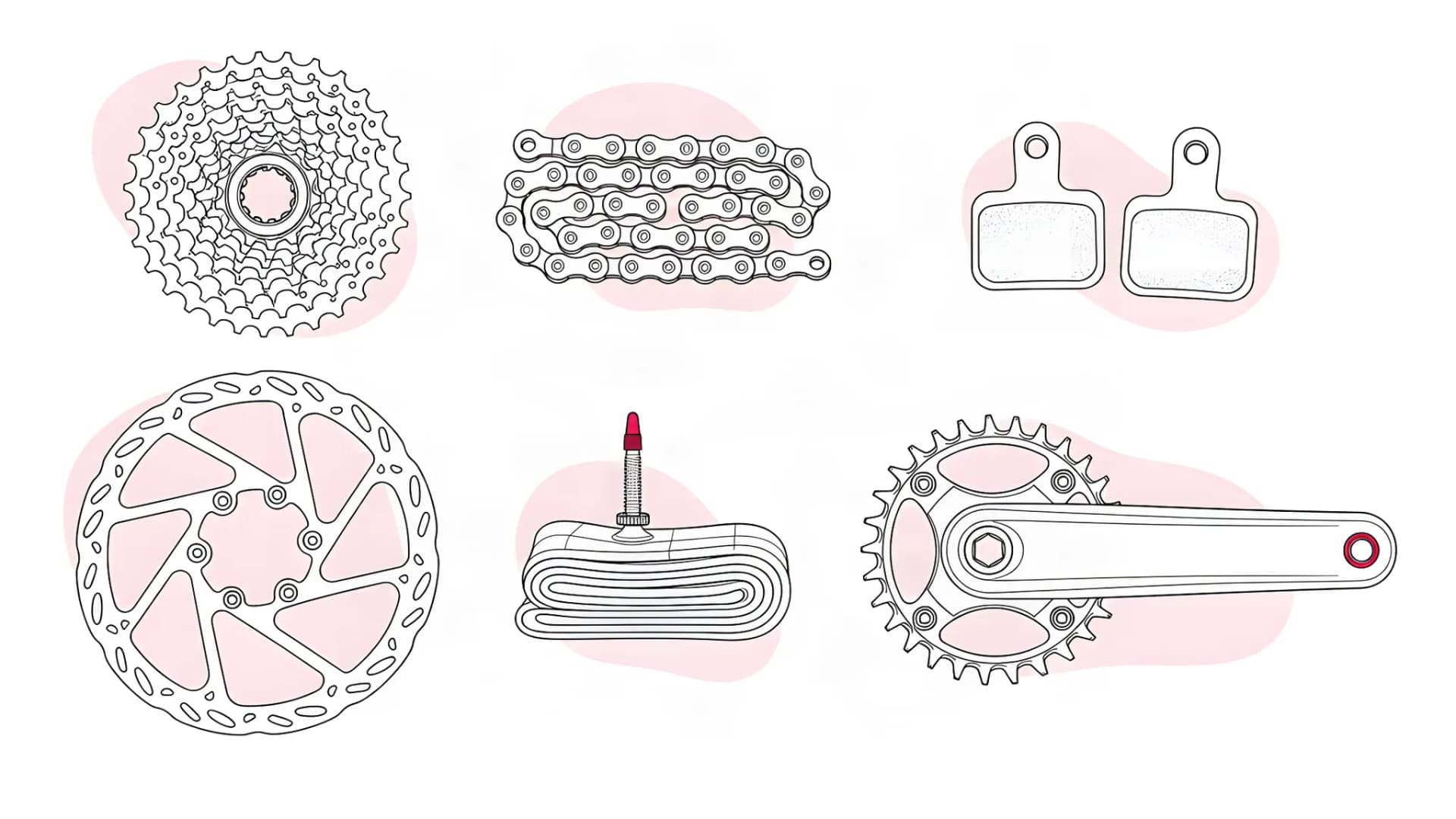 Parts of a bike: every part named, what it does and what wears